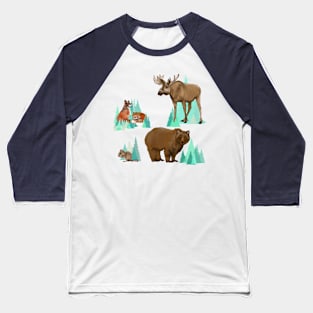 Wild Animals Baseball T-Shirt